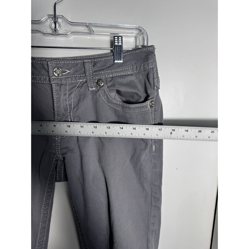 Miss Me Womens Skinny Jeans Size 28 Grey Cross Angel Wings Rhinestone JP5558S5 - Picture 12 of 12